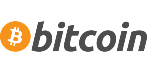 The logo and icon of Bitcoin (BTC) on transparent background