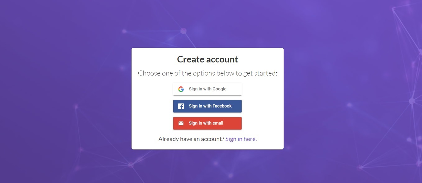 The page of Easy Crypto shown to create an account