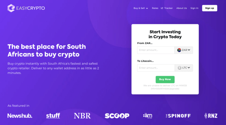 Easy Crypto South Africa - buy litecoin