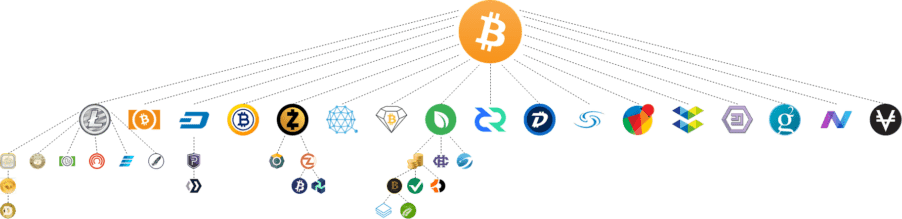 Bitcoin forks infographic