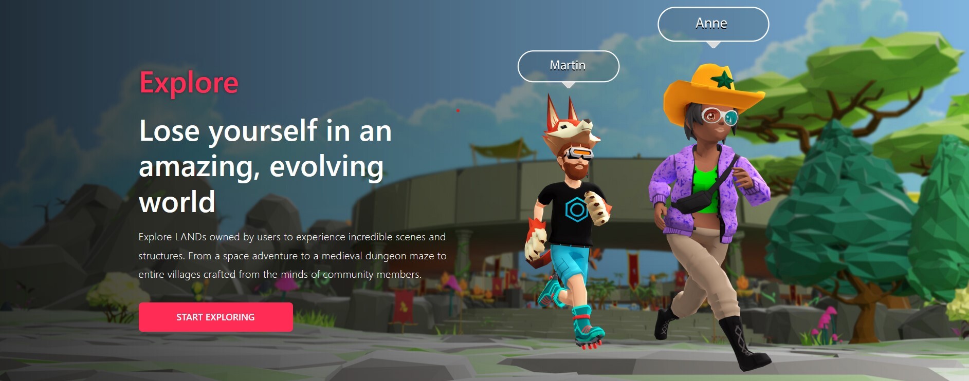 Screenshot from Decentraland’s website.