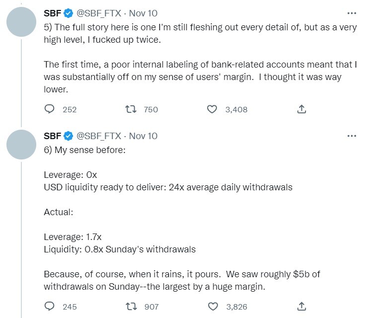 Screenshot of a tweet by SBF