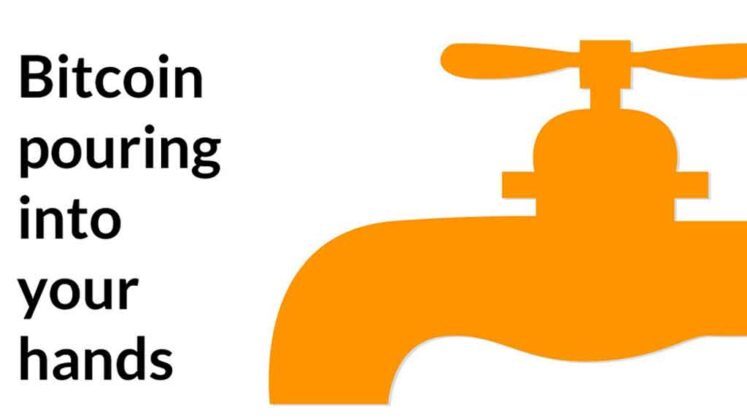 free-bitcoin-pouring-from-faucet-into-your-hands free bitcoin pouring from faucet into your hands