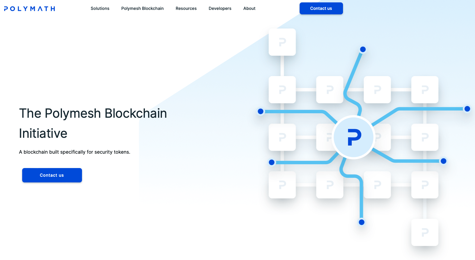 Screenshot of the Polymesh Blockchain diagram from the POLY website.
